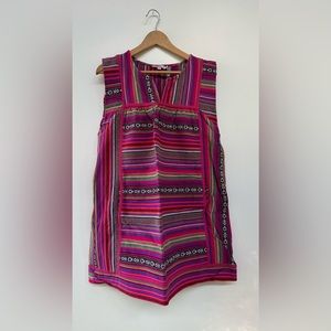 Calypso St. Barth ethnic stripe sleeveless dress. Size S